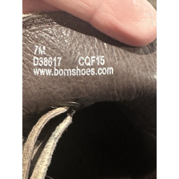 Born Jem Ankle Boots Booties Shoes Womens Size 7 Brown Leather Side Zip Up - Picture 6 of 9